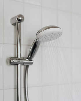 Ansicht einer Dusche